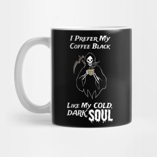 Grim Reaper Loves Black Coffee Coffee Fan Gift Mug